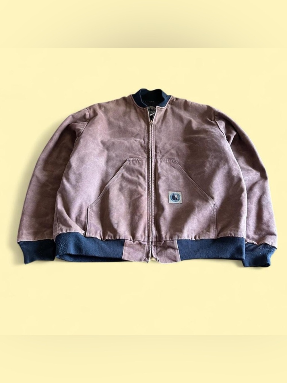 Vintage Berne Canvas Bomber Jacket Brown Faded Men’s XL